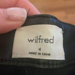 Aritzia Wilfred Black Faux Leather Pants Size 4